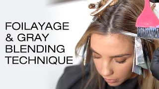 Foilayage Blonding Technique | Gray Hair Blending Tips | Kenra Color