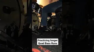 Quad Pedal Drummer Practices Longer Quad Bass Runs #shorts #youtube #drummer #drums #music #viral