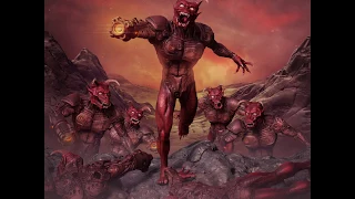 Retro DOOM Demon Scene Steps Timelapse