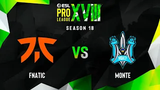 fnatic vs Monte | Карта 1 Anubis | ESL Pro League Season 18