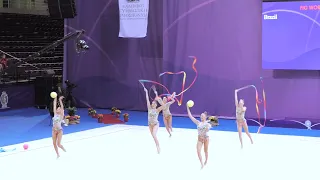 Brazil TEAM - 3 Ribbons + 2 Balls, Final FIG World Cup 2024 Athens