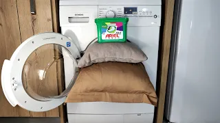 Experiment - Wet Pillows with Ariel - in a Washing Machine