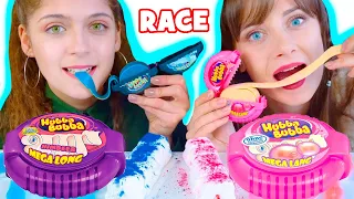 ASMR Candy Race Wax Candy, Rainbow Candy, Twist and Drink Mukbang