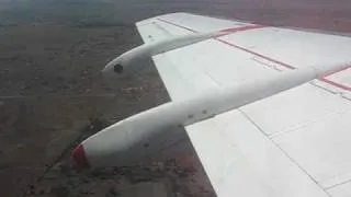 East African Safari Air Express Fokker F28 Take-off from Nairobi, Kenya - Window View