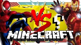 Minecraft: HERO LUCKY BLOCK CHALLENGE | IRON MAN VS SPIDER MAN!!