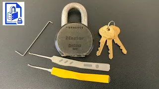 276. Master Pro Series 6230 Padlock picked open & gutted - Pins go flying another gutting disaster