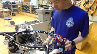 Time Lapse: How to String a Prince Premier 120 Tennis Racquet Mayer