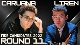 2022 FIDE Candidates | R11 | Fabiano Caruana vs  Liren Ding