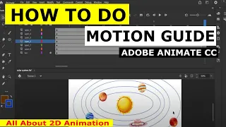 How to create Guide _Creating Solar System using Motion Guide  Animate CC