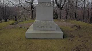 John D. Rockefeller Grave at Lake View Cemetery • Cleveland, Ohio • Drone Video