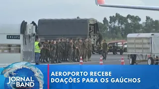 Aeroporto de Caxias do Sul–RS recebe toneladas de doações | Jornal da Band