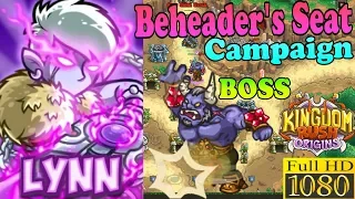 Kingdom Rush Origins HD - BOSS Bram the Beheader Beheader's Seat Campaign (Level 20) Hero Lynn