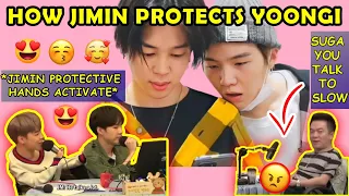 ❤️❤️❤️ HOW Jimin PROTECTS Yoongi's heart "YOU TALK SLOW"- Broadcaster (YOONMIN ANALYSIS)