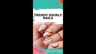 Trendy Swirly Nail Art | Maniology #shorts