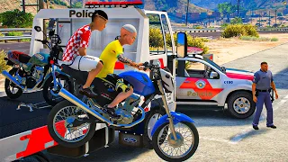 PULEI DO GUINCHO DA POLICIA DE MOTO COM MEU AMIGO PEDRIN | GTA 5: VIDA REAL #453