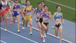 決勝  女子1500m  日本学生個人陸上2023