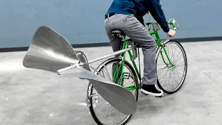 What Happens If You Put A Giant Propeller On A Bike?