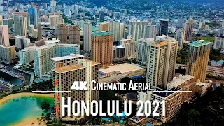 HONOLULU 2022 🇺🇸 Aerial Drone 4K | HAWAII Oahu United States USA