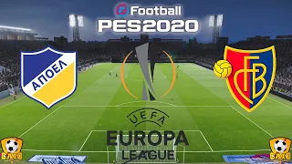 APOEL X BASEL - LIGA EUROPA - SEGUNDA FASE  20/02/2020 [PES 2020]