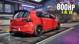 Need for Speed Heat Gameplay - 800HP VOLKSWAGEN GOLF GTI CLUBSPORT Customization | Max Build