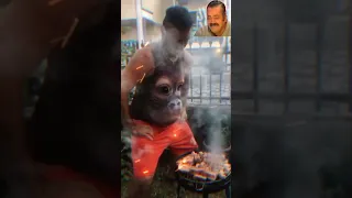 Juan Joya Borja - El Risitas blowing up a barbecue fire funny videos