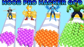 NOOB vs PRO vs HACKER vs GOD - Pop it Crowd Run