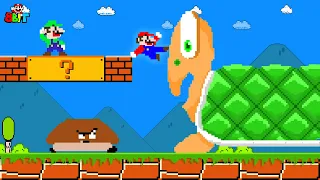 Super Mario Bros. but everything Mario touches turns into LONGER???| Game Animation