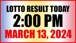 Lotto Result Today 2pm March 13, 2024 Swertres Ez2 Pcso