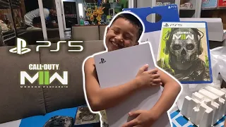 FINALLY GOT MY SON'S DREAM PS5 CALL OF DUTY MWll BUNDLE | UNBOXING