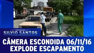 Câmera Escondida (06/11/16) - Escapamento Explode