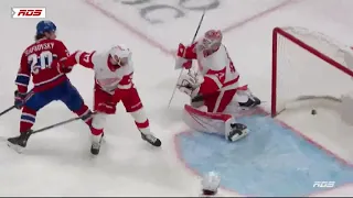 Slafkovsky gets his 20th goal and 50th point this season, assisted by Hutson