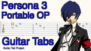 Persona 3 Portable OP Soul Phrase Guitar Tutorial Tabs BGM P3P