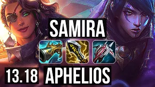 SAMIRA & Nautilus vs APHELIOS & Rell (ADC) | 7 solo kills, 1000+ games, Godlike | EUW Master | 13.18