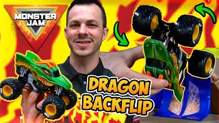 Dragon Truck Driver BACKFLIPS with Dragon Monster Truck - Drivers VS Toys 🔥 Monster Jam