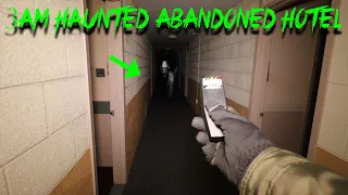 HAUNTED ABANDONED HOTEL AT 3AM // we were not ALONE!