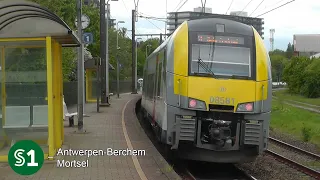 [Sound] NMBS MS08 - Siemens Desiro ML | S-trein Brussel | S1: Antwerpen-Berchem - Mortsel