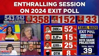 S Gurumurthy, Anand Ranganathan, Rajeev Chandrasekhar & Tejasvi Surya Discuss Exit Poll Results 2024