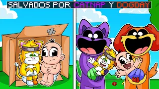 CATNAP Y DOGDAY NOS SALVAN EN MINECRAFT 😁 MICHI MIAU Y BEBE NOOB SON ADOPTADOS POR POPPY PLAYTIME 3