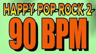 90 BPM - Happy Pop Rock 2 - 4/4 Drum Track - Metronome - Drum Beat