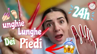 VIVO PER 24H⏰ CON LE UNGHIE LUNGHE AI PIEDI💅🏻🦶🏻 |LO|🍒 *DIVERTENTE*😂