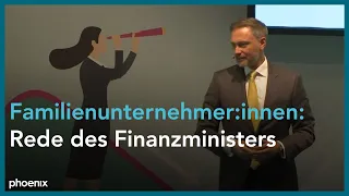 Familienunternehmer-Tage: Christian Lindner zum Fortschritt in der Finanzpolitik