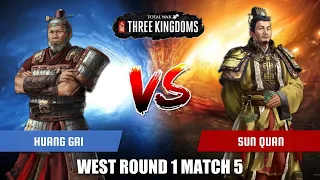 Huang Gai vs Sun Quan | Total War Three Kingdoms Duelist Tournament West Round 1 Match 5