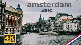 Amsterdam, Netherlands 🇳🇱 - By Drone AND walking Tour [4K]