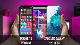 iPhone 12 Pro Max Vs Samsung Galaxy S20 FE 5G || Comparison