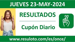 Resultado del sorteo Cupon Diario del jueves 23 de mayo de 2024