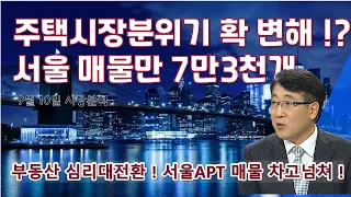 시장 분위기 확 바뀌나? 심리변화 신호들 ! 30%대 매물역대최대 넘치고           사는 사람은 감소 !!