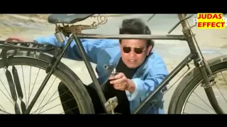 Mithun Chakraborty Hidding Behind Cycle Real Scene |Gunda Movie Scene| |Funny Scene|Action Scene|
