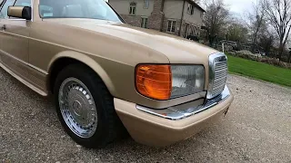 1984 Mercedes 500sel AMG Champagne over Palomino