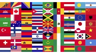 Flags of All Countries of the World with Names 1st part music by Klimpers