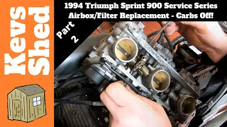 1994 Triumph Sprint 900 Service Series - Part Two - Airbox/Filter Replacement - Carbs Off!